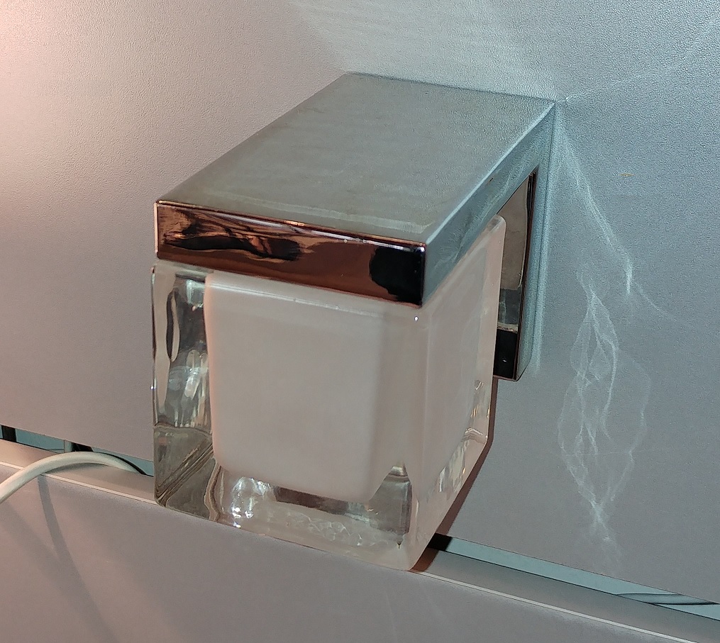 skandaløse Blå Frigøre Raxon LED Cube 4w Klart Glas Metal Holder Badeværelseslampe IP44